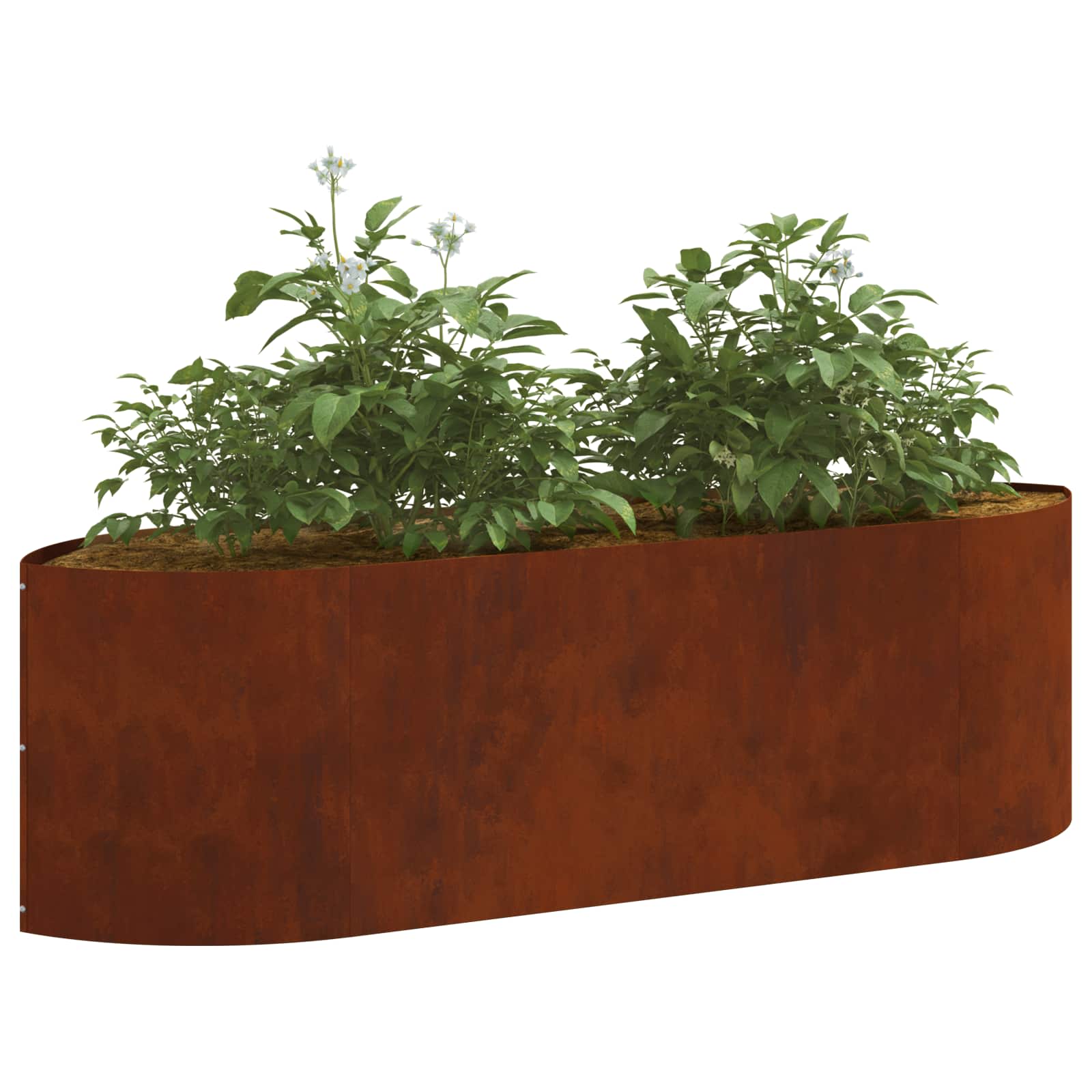 vidaXL Raised Garden Bed Weathering Steel 140 x 40x 40 cm Steel 3
