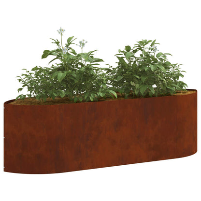 vidaXL Raised Garden Bed Weathering Steel 140 x 40x 40 cm Steel 3