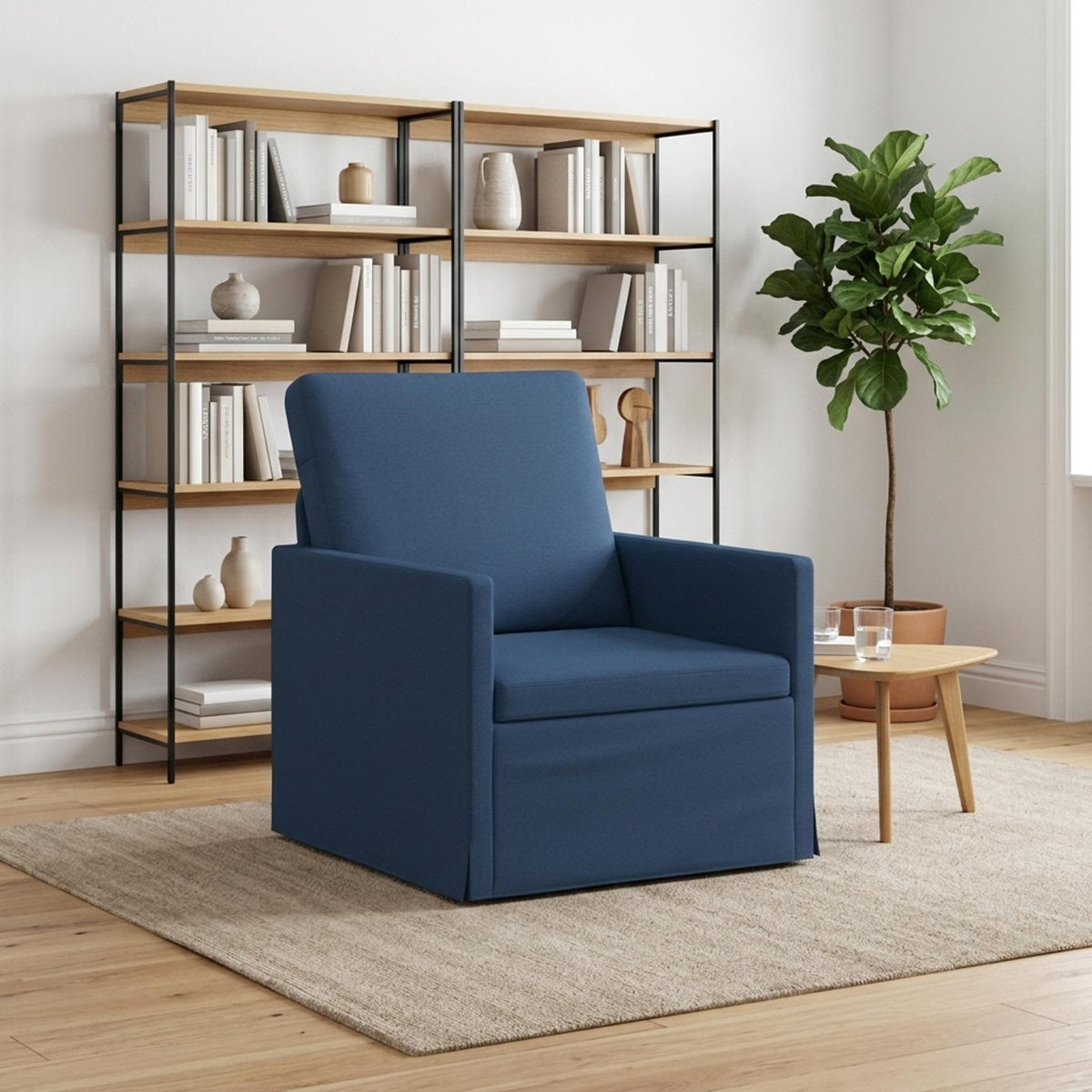 Armchair 70 x 81 x 82 cm Fabric 60 cm Blue