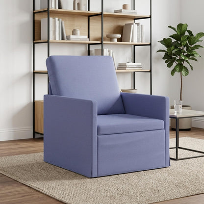 Armchair 70 x 81 x 82 cm Fabric 60 cm Jeans blue