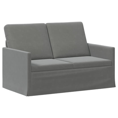 2 Seater Sofa 130 x 81 x 82 cm Velvet 120 cm Dark grey
