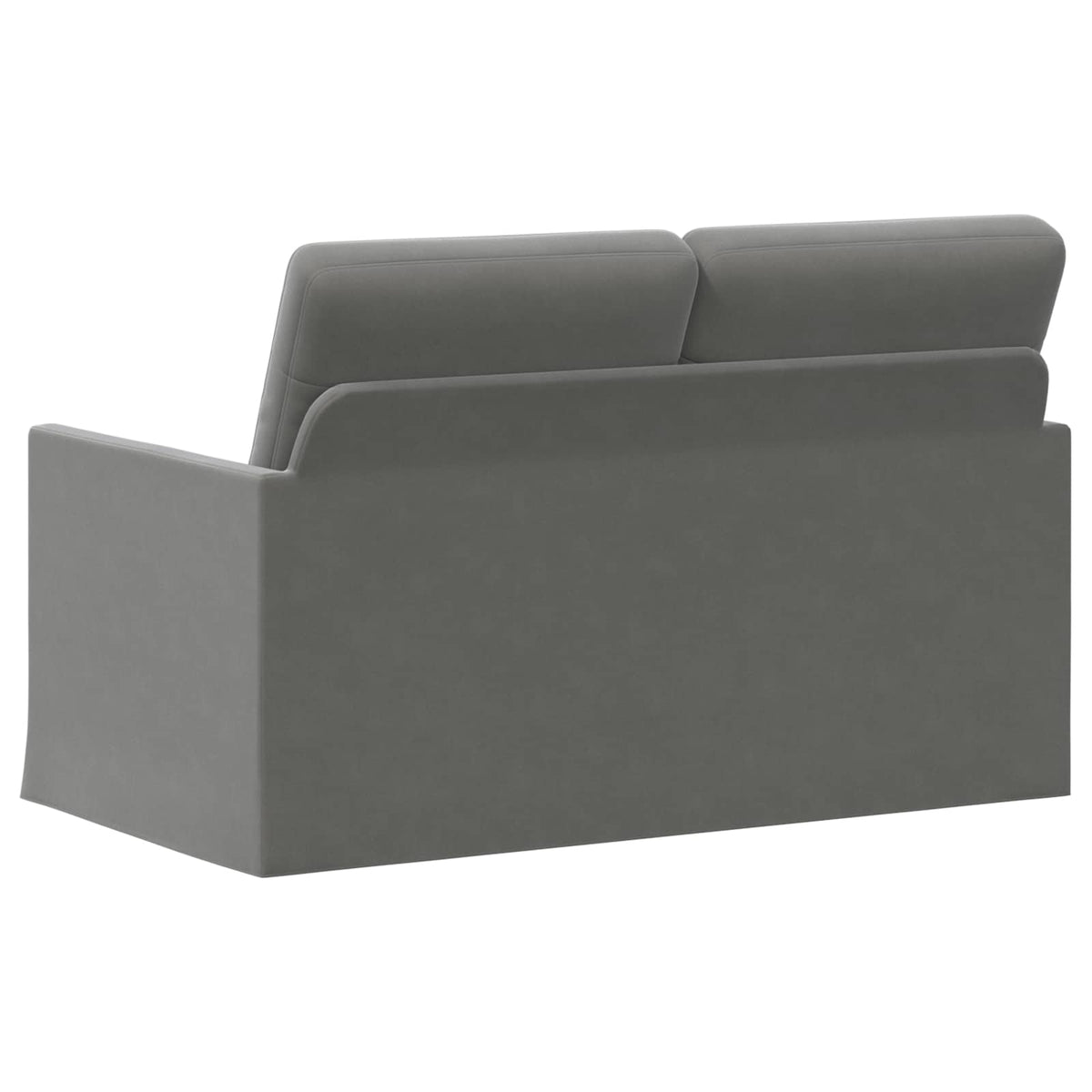 2 Seater Sofa 130 x 81 x 82 cm Velvet 120 cm Dark grey