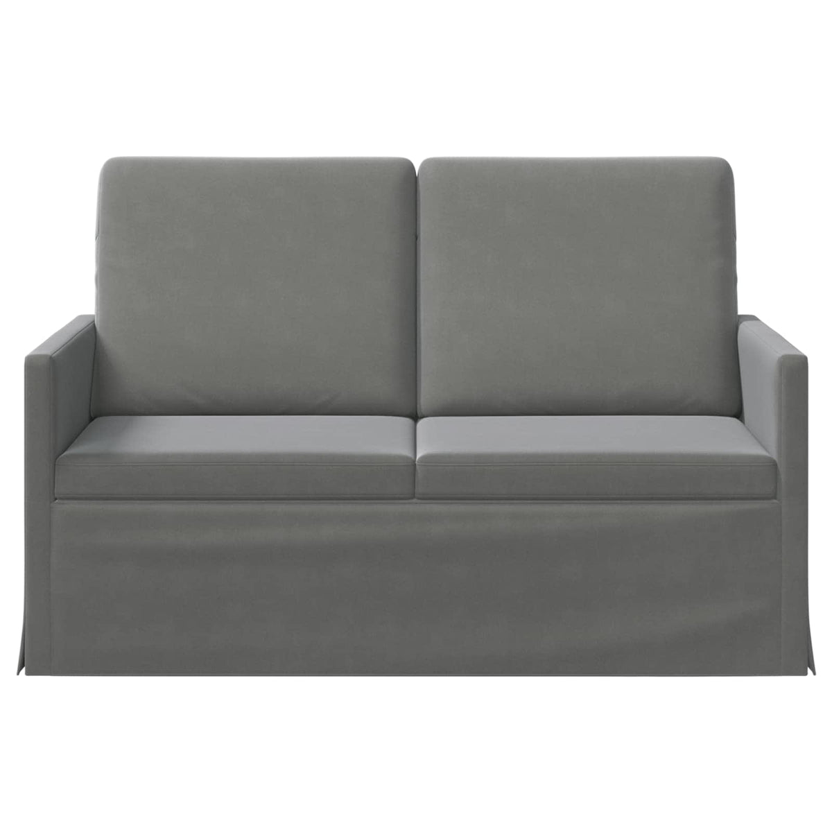2 Seater Sofa 130 x 81 x 82 cm Velvet 120 cm Dark grey