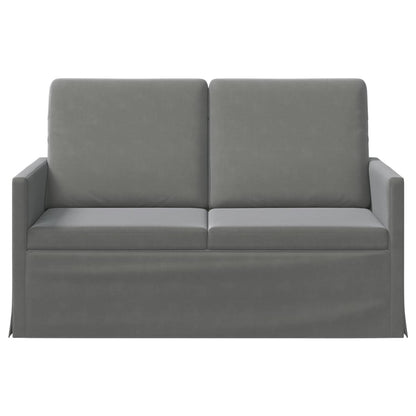 2 Seater Sofa 130 x 81 x 82 cm Velvet 120 cm Dark grey