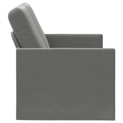 2 Seater Sofa 130 x 81 x 82 cm Velvet 120 cm Dark grey