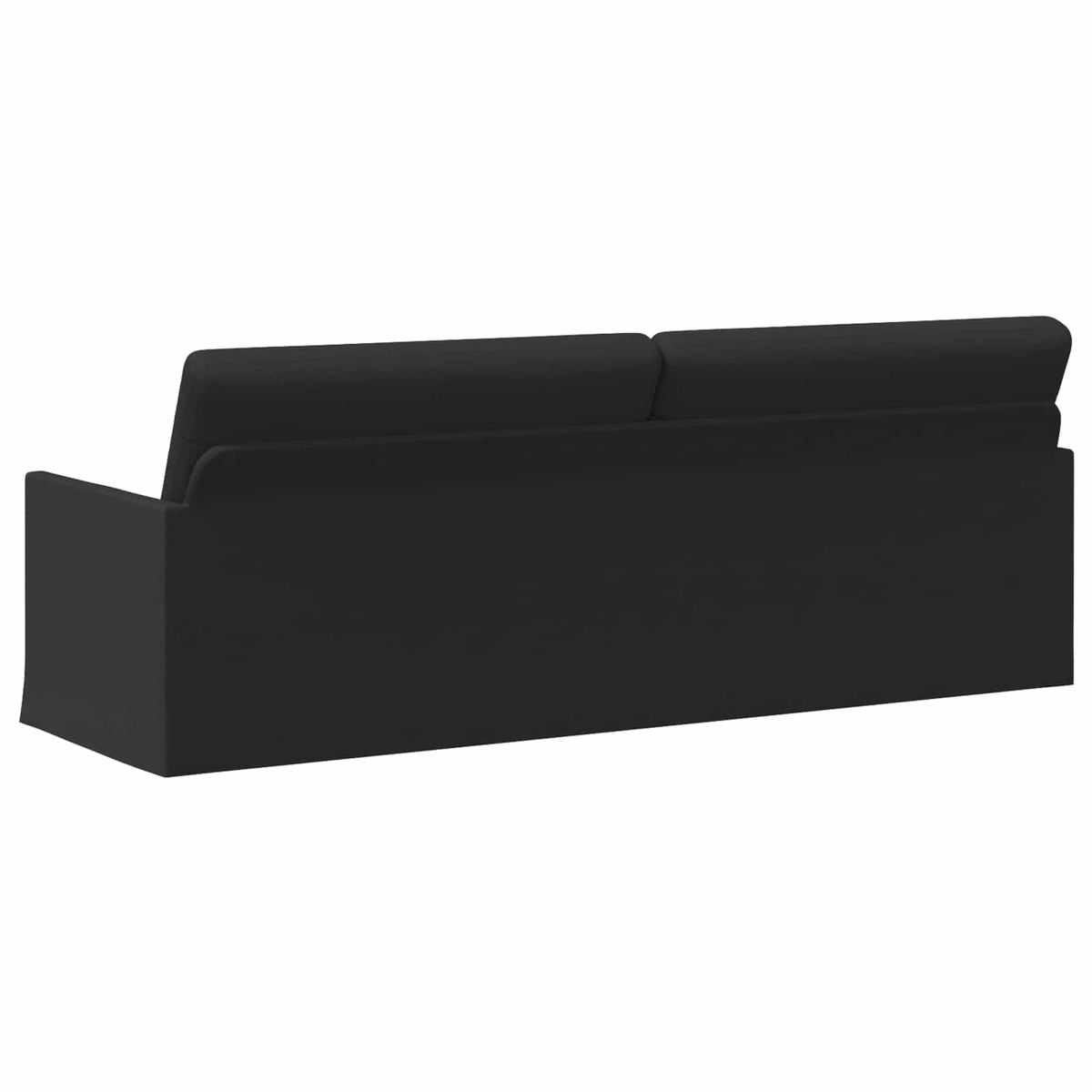 3 Seater Sofa 220 x 81 x 82 cm Fabric 210 cm Black