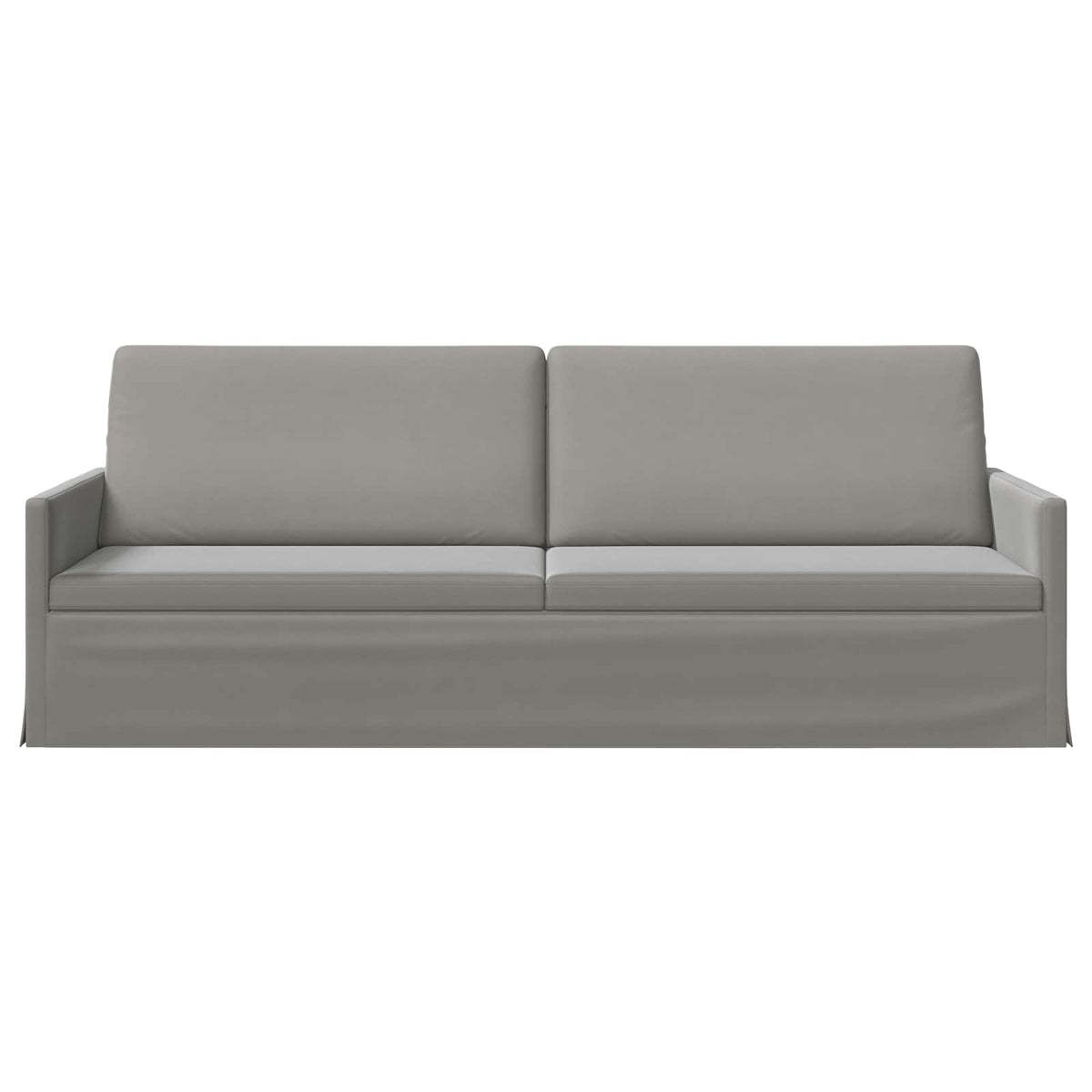 3 Seater Sofa 220 x 81 x 82 cm Velvet 210 cm Light grey