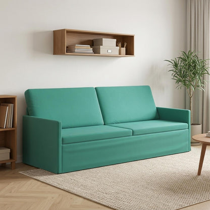 3 Seater Sofa 220 x 81 x 82 cm Velvet 210 cm Turquoise