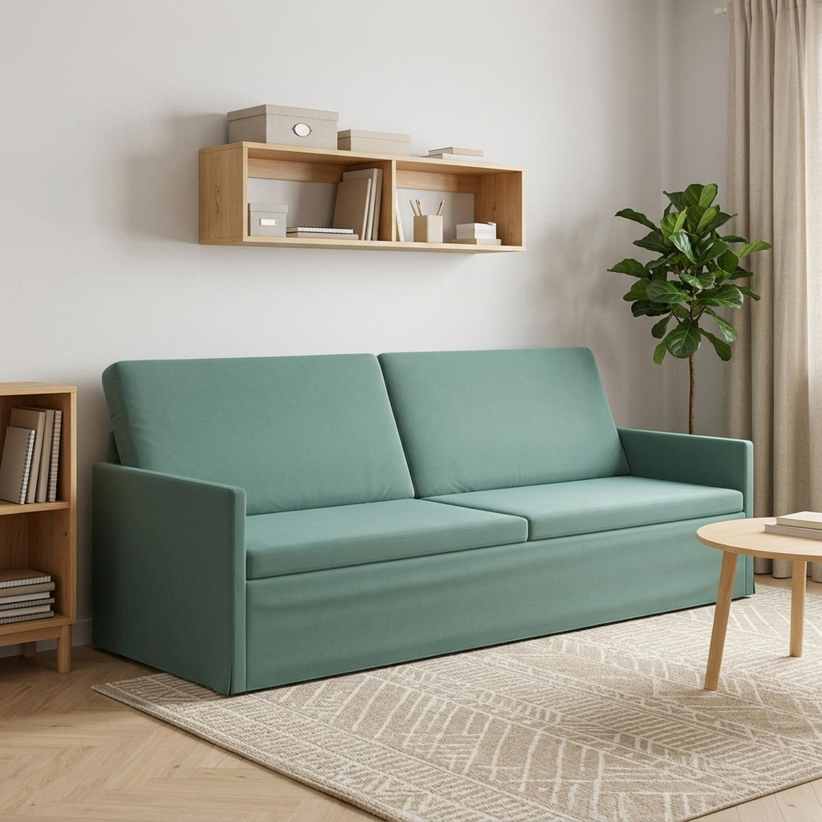 3 Seater Sofa 220 x 81 x 82 cm Velvet 210 cm Sea green