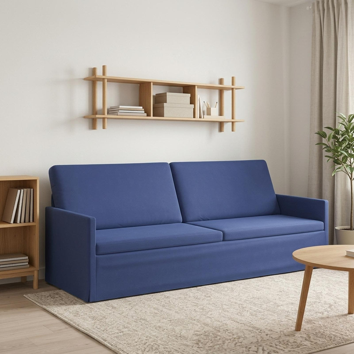 3 Seater Sofa 220 x 81 x 82 cm Velvet 210 cm Police blue