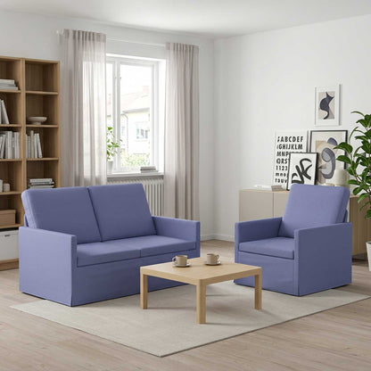 Sofa Set 2 pcs Fabric 1-Seater + 2-Seater (120 cm) Jeans blue