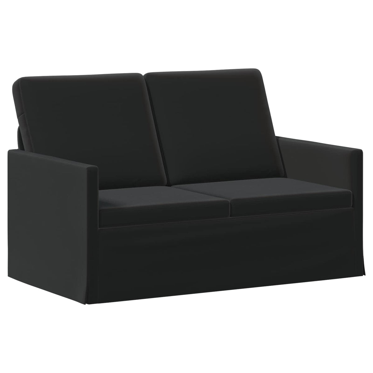 Sofa Set 2 pcs Velvet 1-Seater + 2-Seater (120 cm) Black