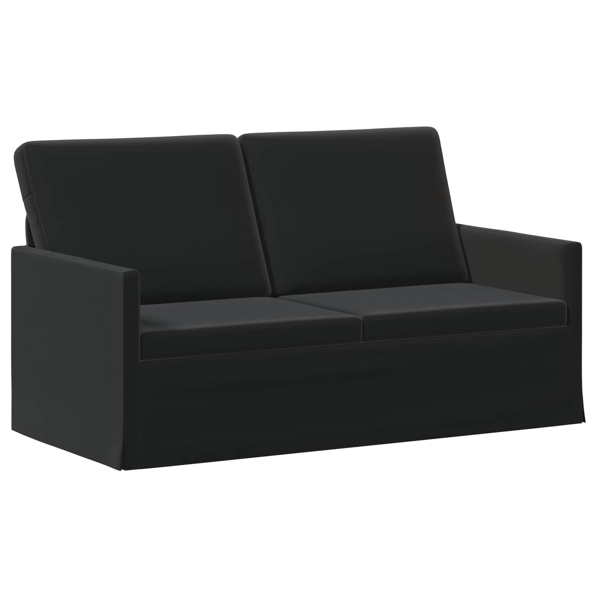 Sofa Set 2 pcs Velvet 1-Seater + 2-Seater (140 cm) Black