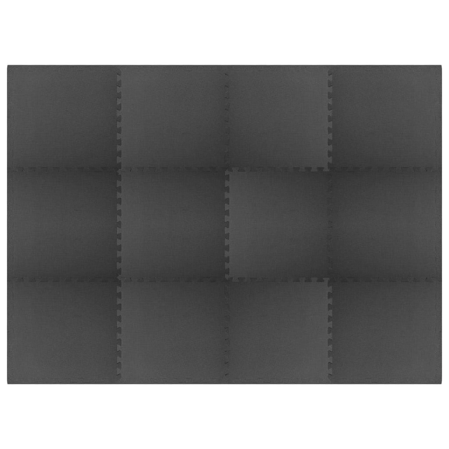 vidaXL Pool Ground Mat 12 pcs Black 4.32 ㎡ EVA Foam 4