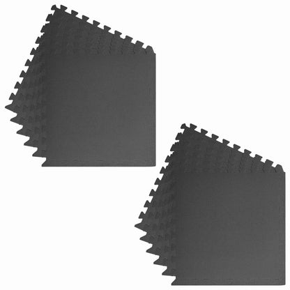 vidaXL Pool Ground Mat 12 pcs Black 4.32 ㎡ EVA Foam 6