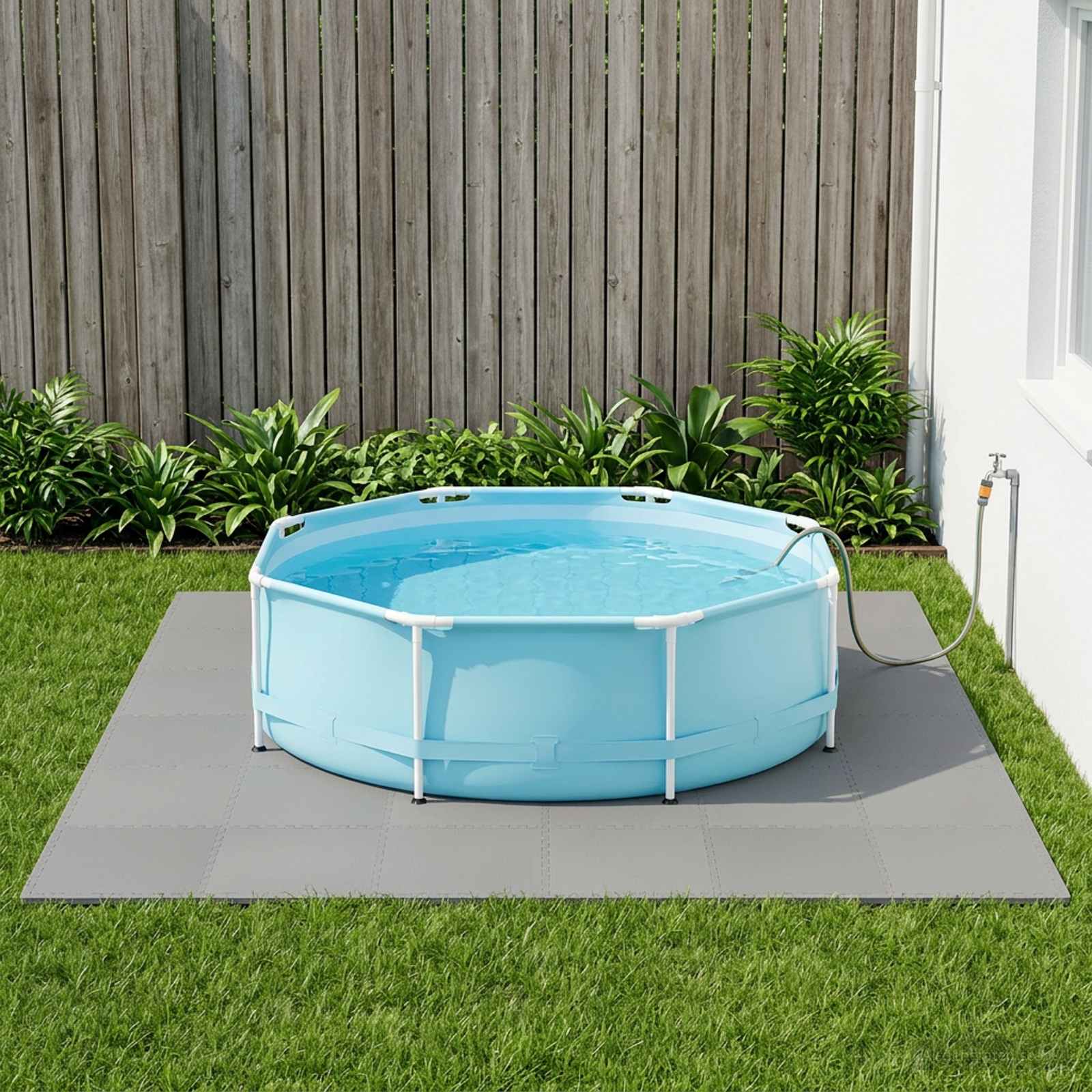 vidaXL Pool Ground Mat 12 pcs Grey 4.32 m² EVA Foam 1