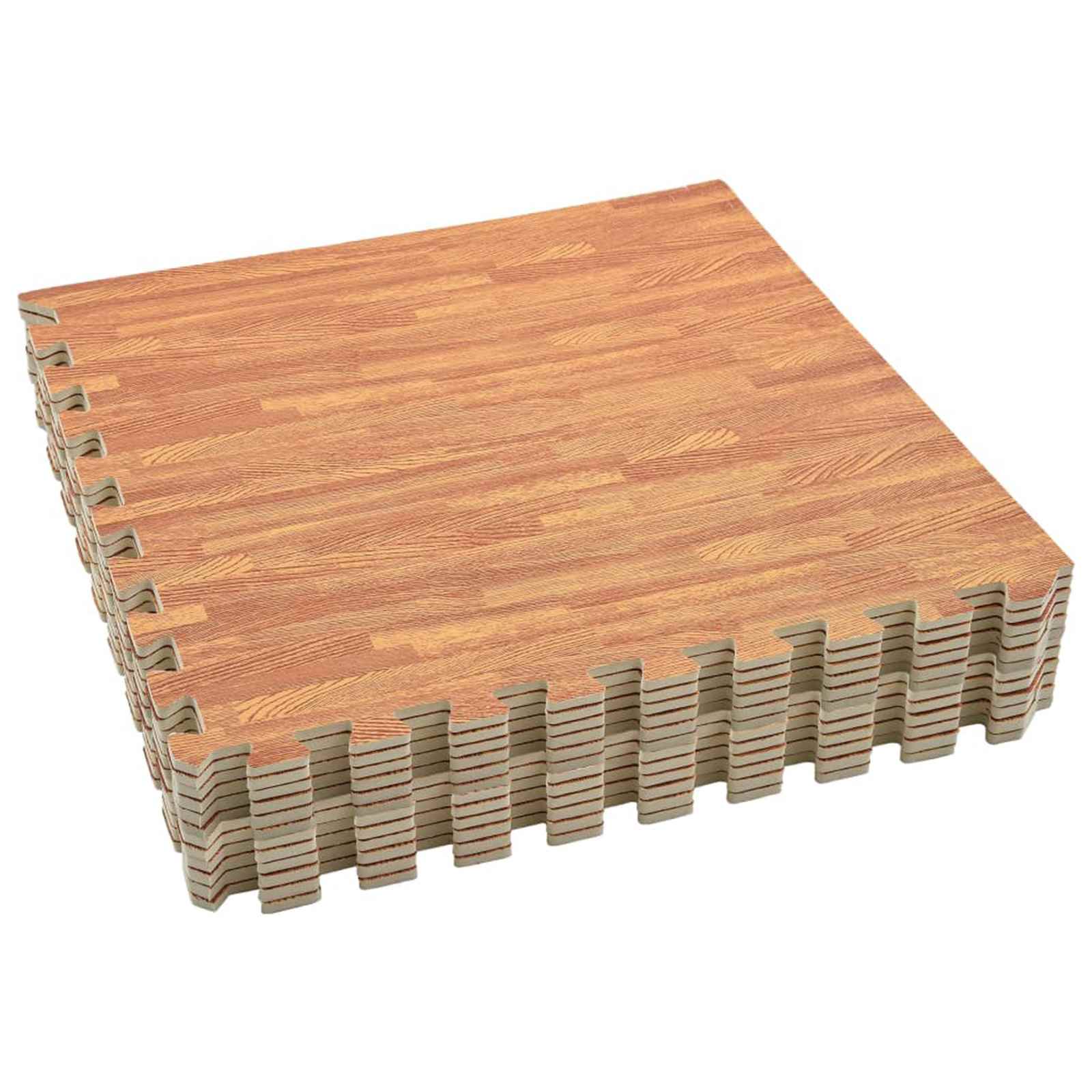 vidaXL Pool Ground Mat 12 pcs Wood 4.32 ㎡ EVA Foam 2