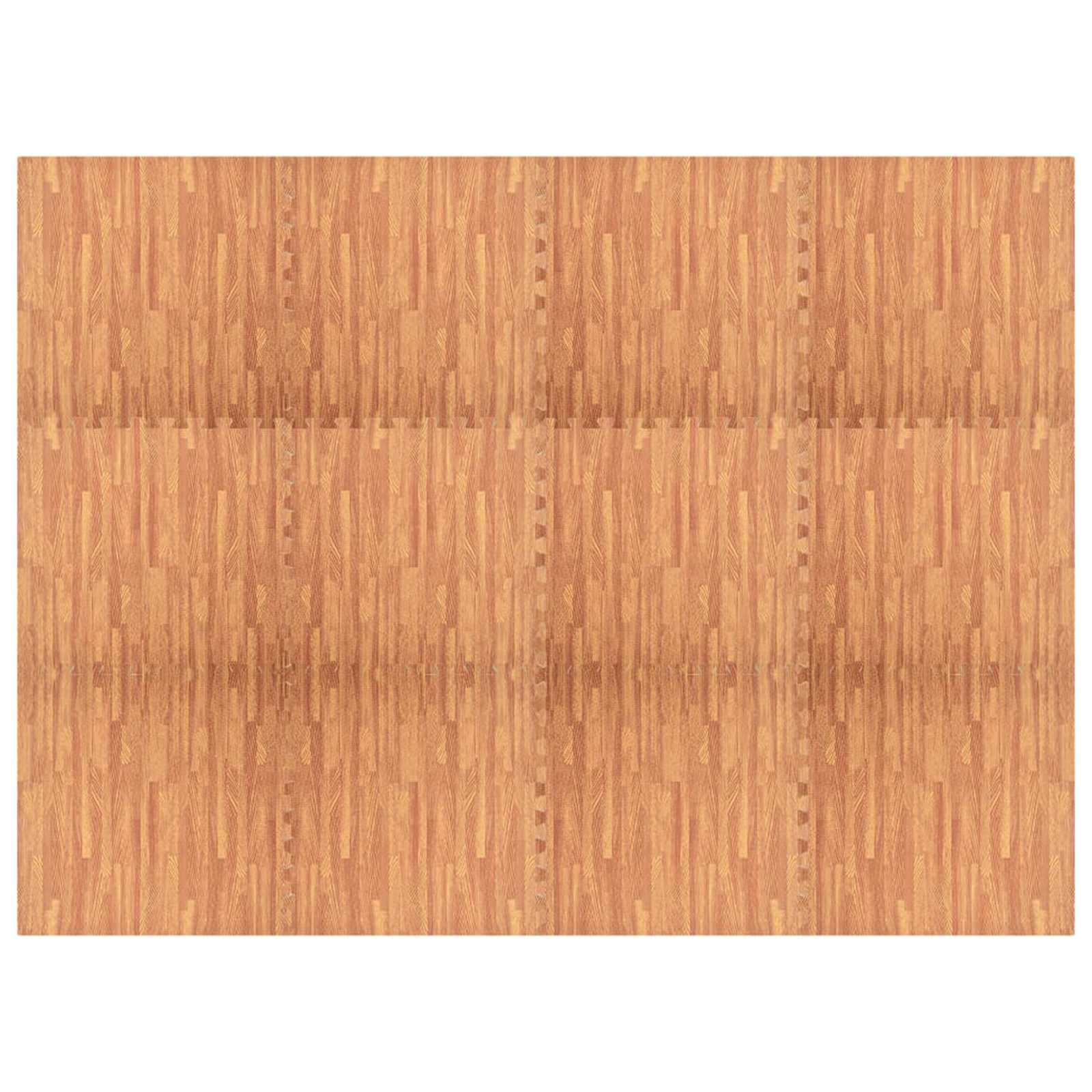 vidaXL Pool Ground Mat 12 pcs Wood 4.32 ㎡ EVA Foam 4