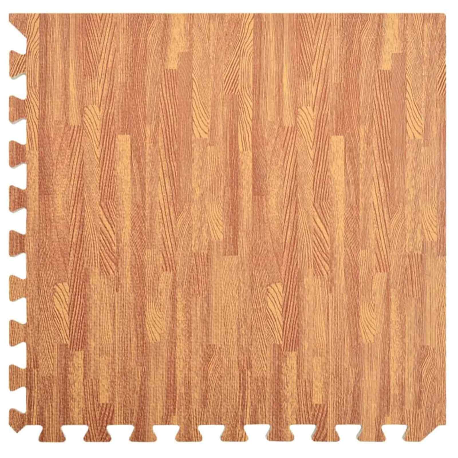 vidaXL Pool Ground Mat 12 pcs Wood 4.32 ㎡ EVA Foam 5