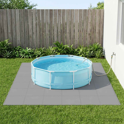 vidaXL Pool Ground Mat 40 pcs Grey 14.4 m² EVA Foam 1