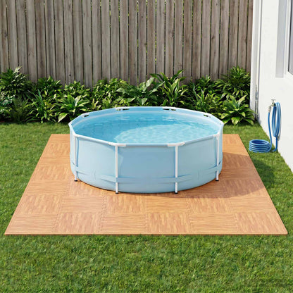 vidaXL Pool Ground Mat 6 pcs Wood 2.16 m² EVA Foam 1
