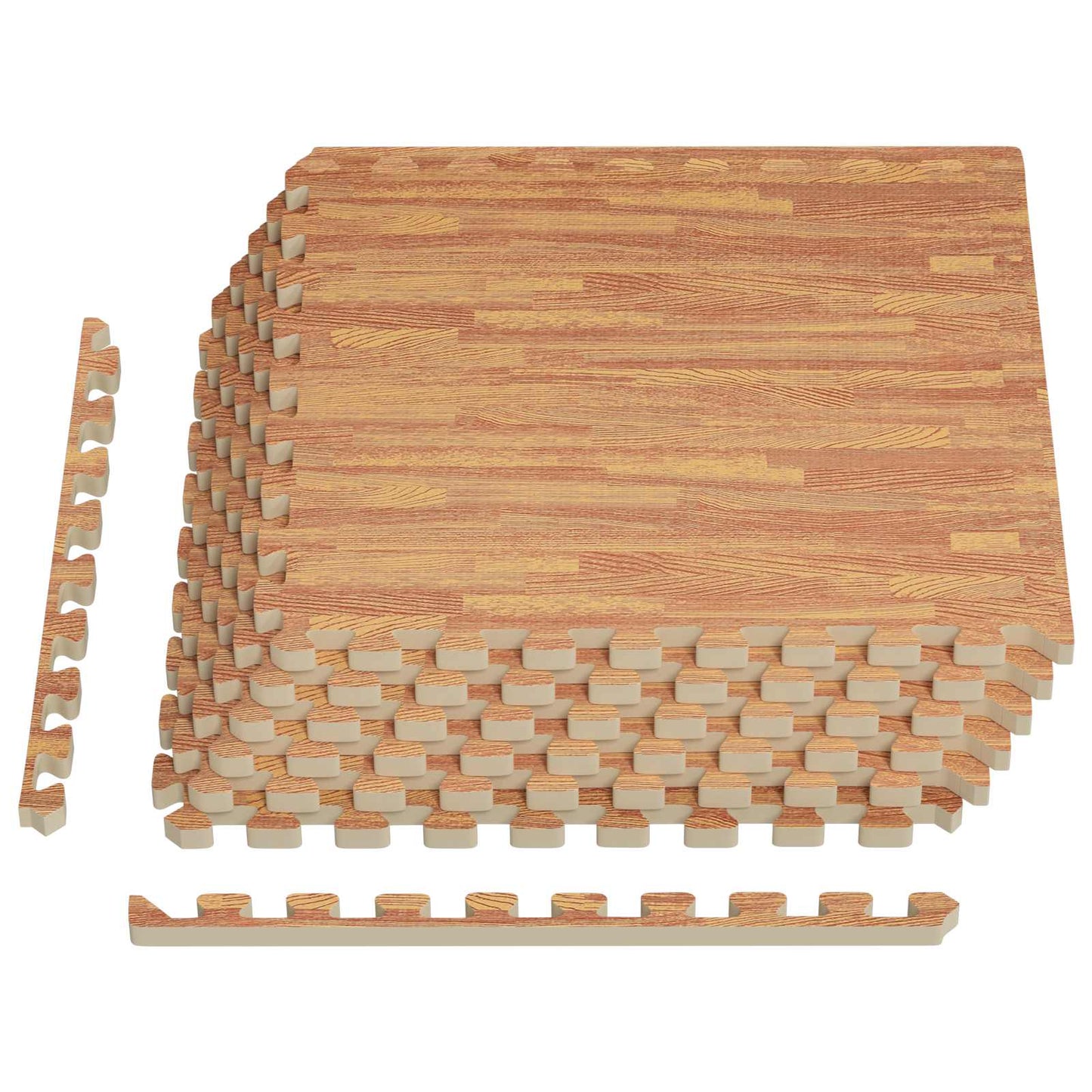 vidaXL Pool Ground Mat 6 pcs Wood 2.16 m² EVA Foam 2
