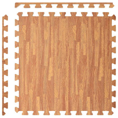 vidaXL Pool Ground Mat 6 pcs Wood 2.16 m² EVA Foam 6