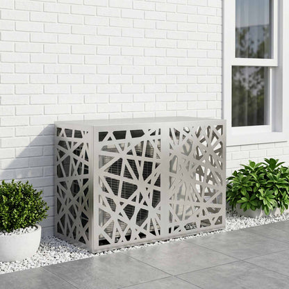 Air Conditioner Cover 90 x 40 x 60 cm Steel Geometric mesh Pattern Stainless steel