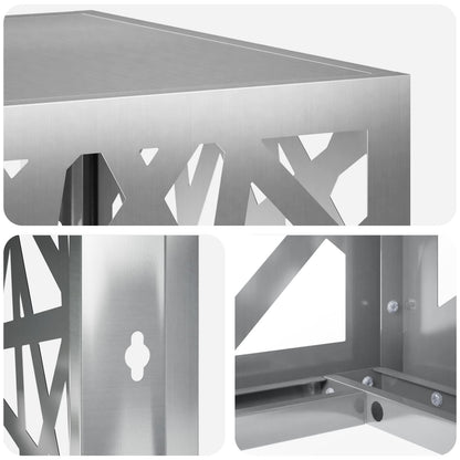 vidaXL Air Conditioner Cover Silver 90 x 40 x 60 cm Galvanised Steel 6