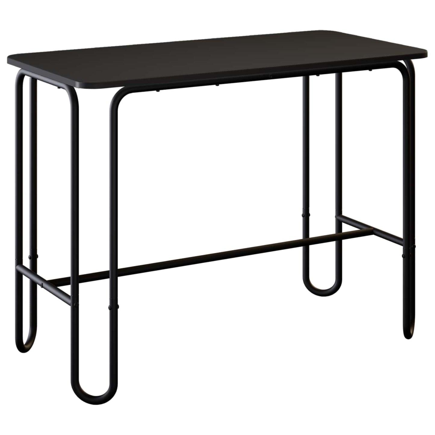 vidaXL Dining Table 100 x 50 x 75 cm Engineered Wood Black Rectangular 2
