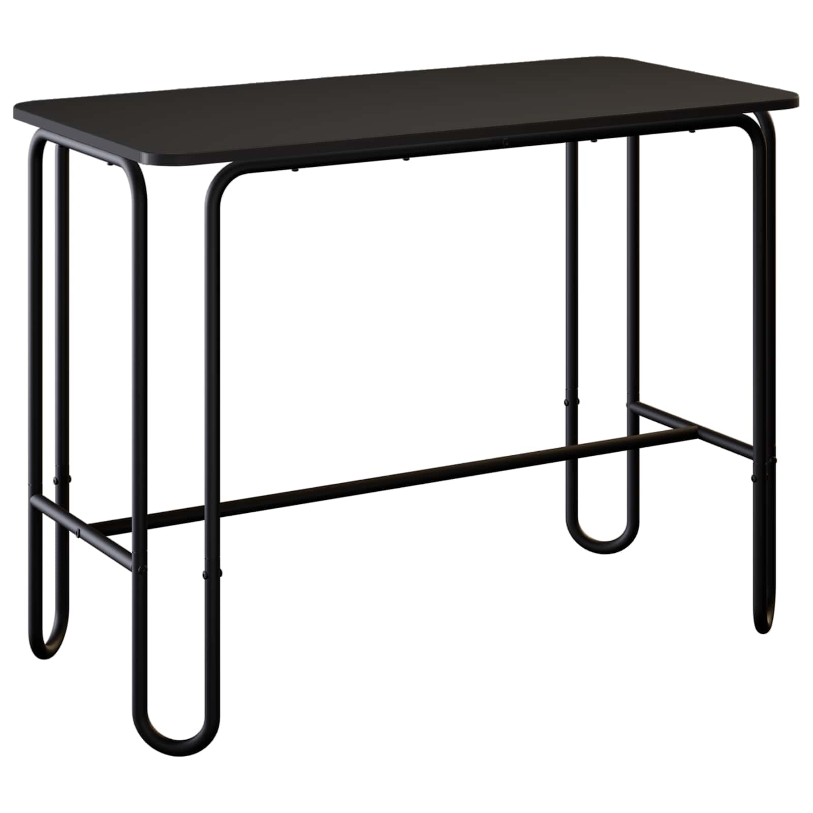 vidaXL Dining Table 100 x 50 x 75 cm Engineered Wood Black Rectangular 2