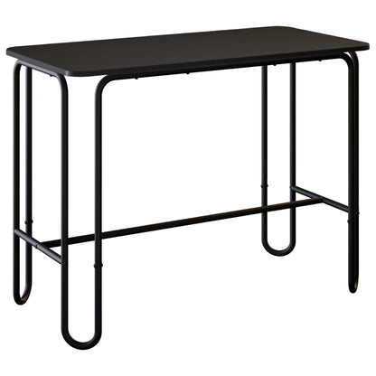 vidaXL Dining Table 100 x 50 x 75 cm Engineered Wood Black Rectangular 2