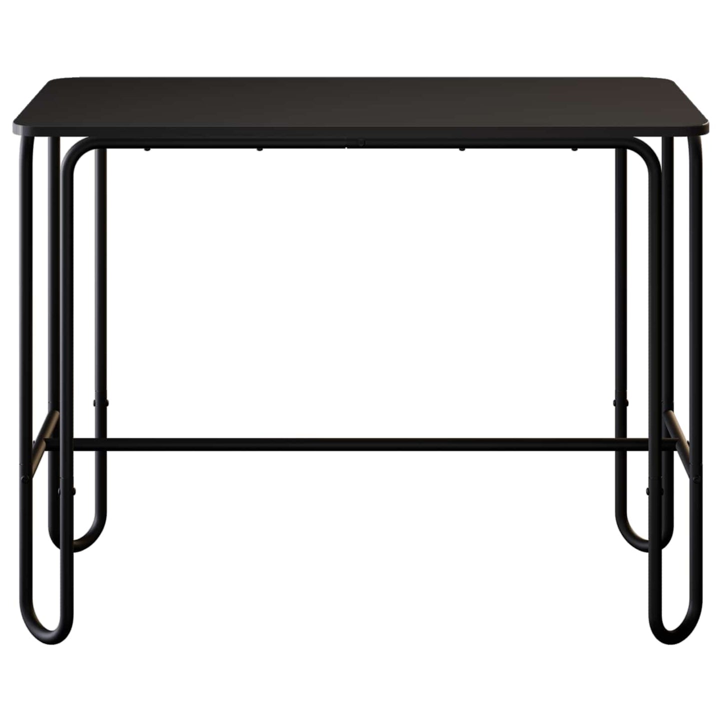 vidaXL Dining Table 100 x 50 x 75 cm Engineered Wood Black Rectangular 3