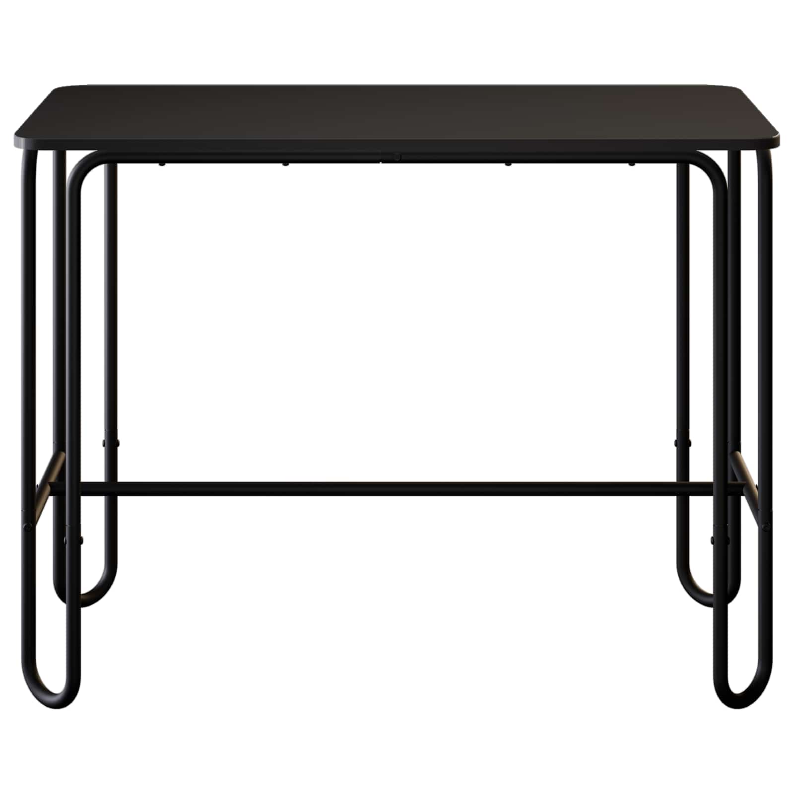 vidaXL Dining Table 100 x 50 x 75 cm Engineered Wood Black Rectangular 3