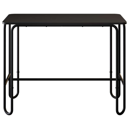 vidaXL Dining Table 100 x 50 x 75 cm Engineered Wood Black Rectangular 3