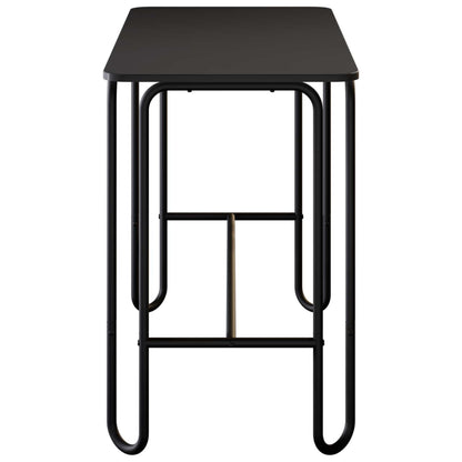 vidaXL Dining Table 100 x 50 x 75 cm Engineered Wood Black Rectangular 4