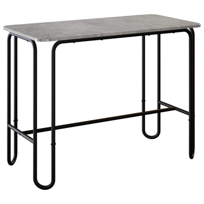 vidaXL Dining Table 100 x 50 x 75 cm Engineered Wood Concrete Grey 2