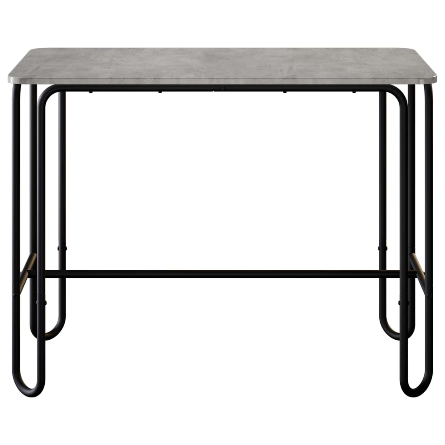 vidaXL Dining Table 100 x 50 x 75 cm Engineered Wood Concrete Grey 3