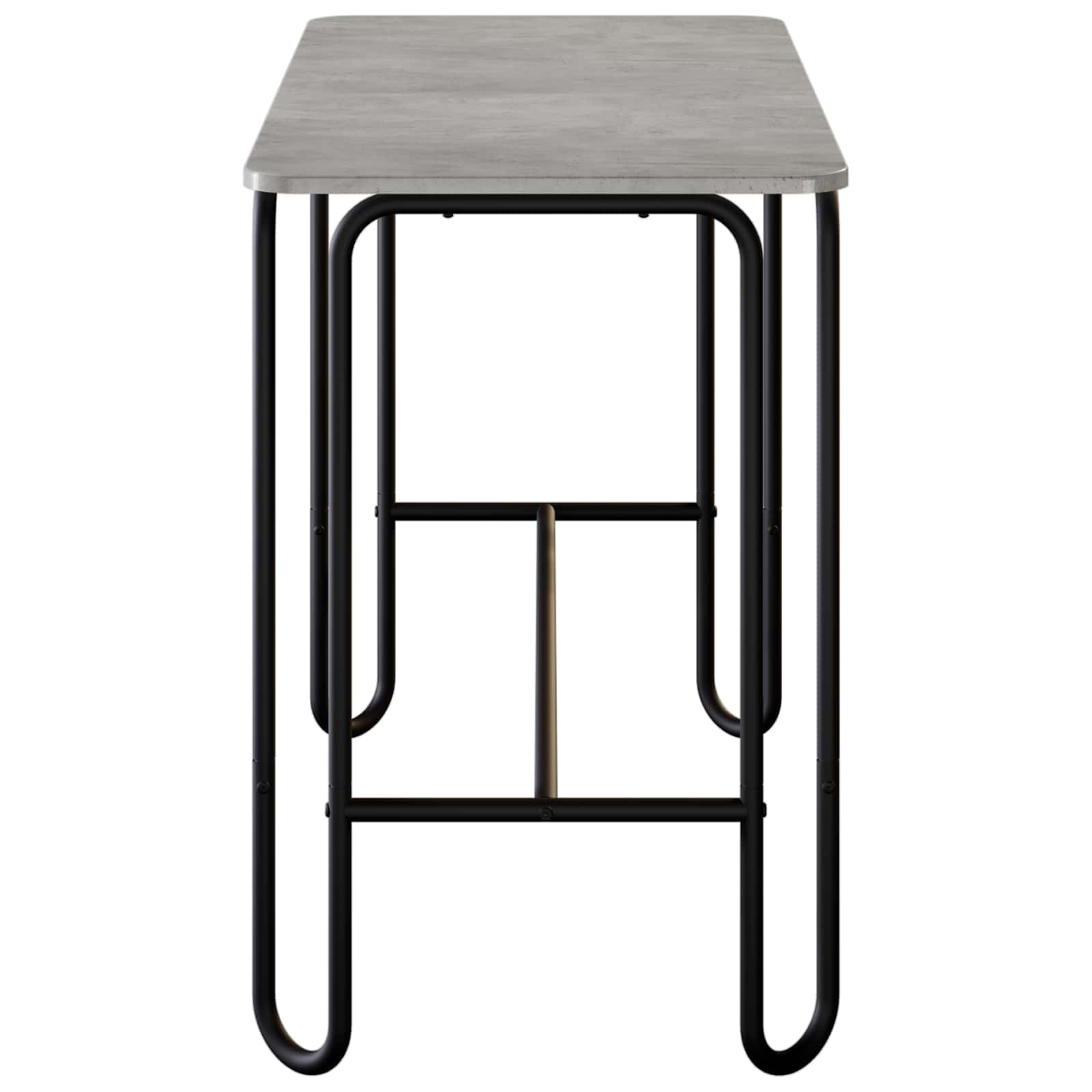 vidaXL Dining Table 100 x 50 x 75 cm Engineered Wood Concrete Grey 4