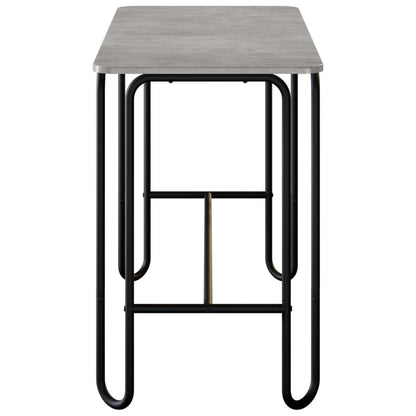 vidaXL Dining Table 100 x 50 x 75 cm Engineered Wood Concrete Grey 4