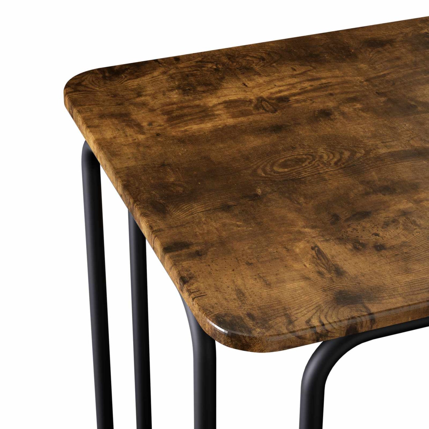 vidaXL Dining Table 100 x 50 x 75 cm Engineered Wood Smoked Oak 6