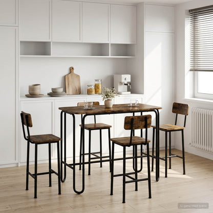 vidaXL Dining Table 100 x 50 x 75 cm Engineered Wood Smoked Oak 1