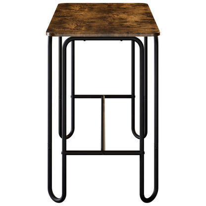 vidaXL Dining Table 100 x 50 x 75 cm Engineered Wood Smoked Oak 4