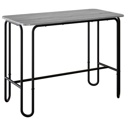 vidaXL Dining Table 100 x 50 x 75 cm Engineered Wood Grey Sonoma 2