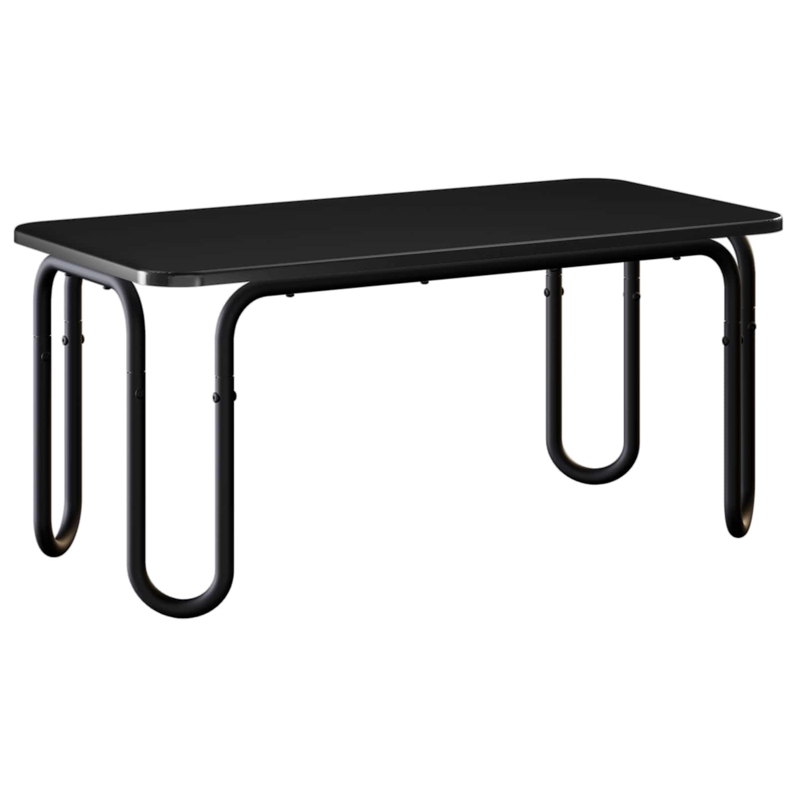 vidaXL Coffee Table Black 100 x 50 x 45 cm Engineered Wood 2