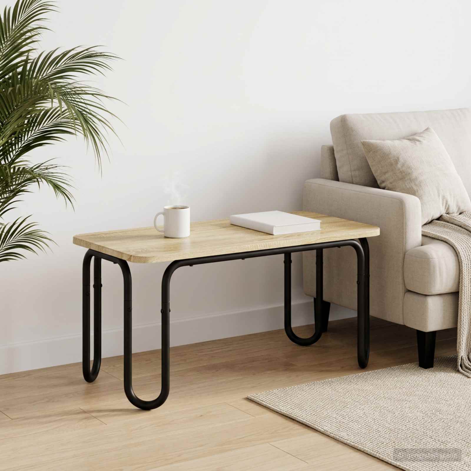 vidaXL Coffee Table Sonoma Oak 100 x 50 x 45 cm Engineered Wood 1