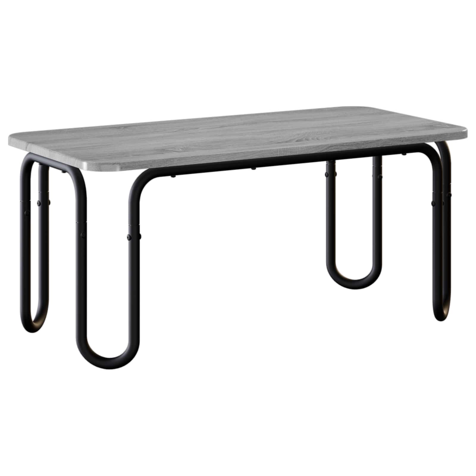 vidaXL Coffee Table Grey Sonoma 100 x 50 x 45 cm Engineered Wood 2