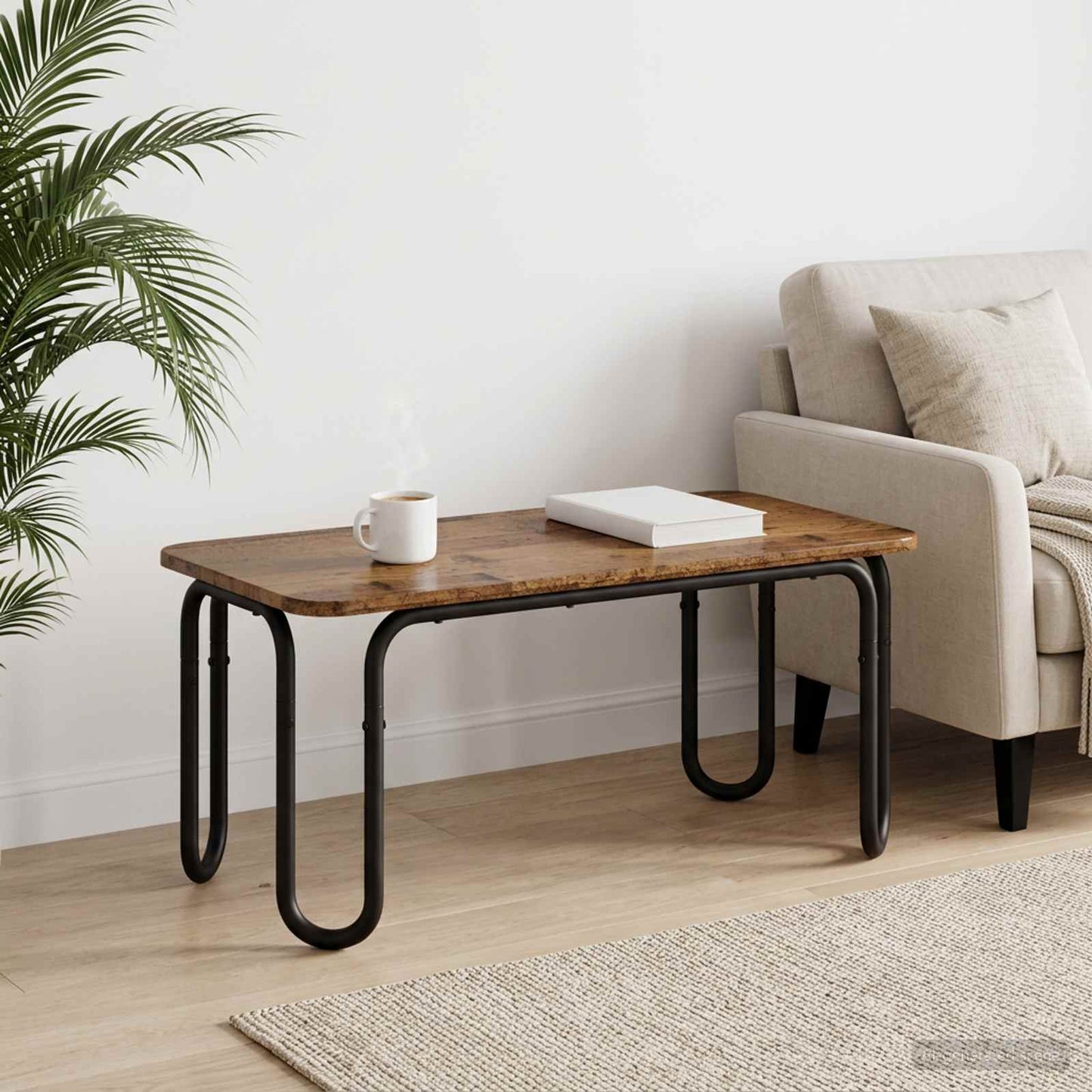 vidaXL Coffee Table Old Wood 100 x 50 x 45 cm Engineered Wood 1
