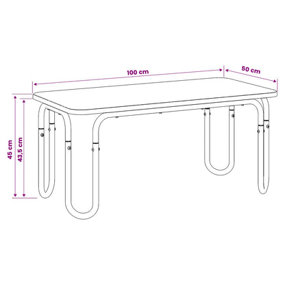 vidaXL Coffee Table Old Wood 100 x 50 x 45 cm Engineered Wood 6
