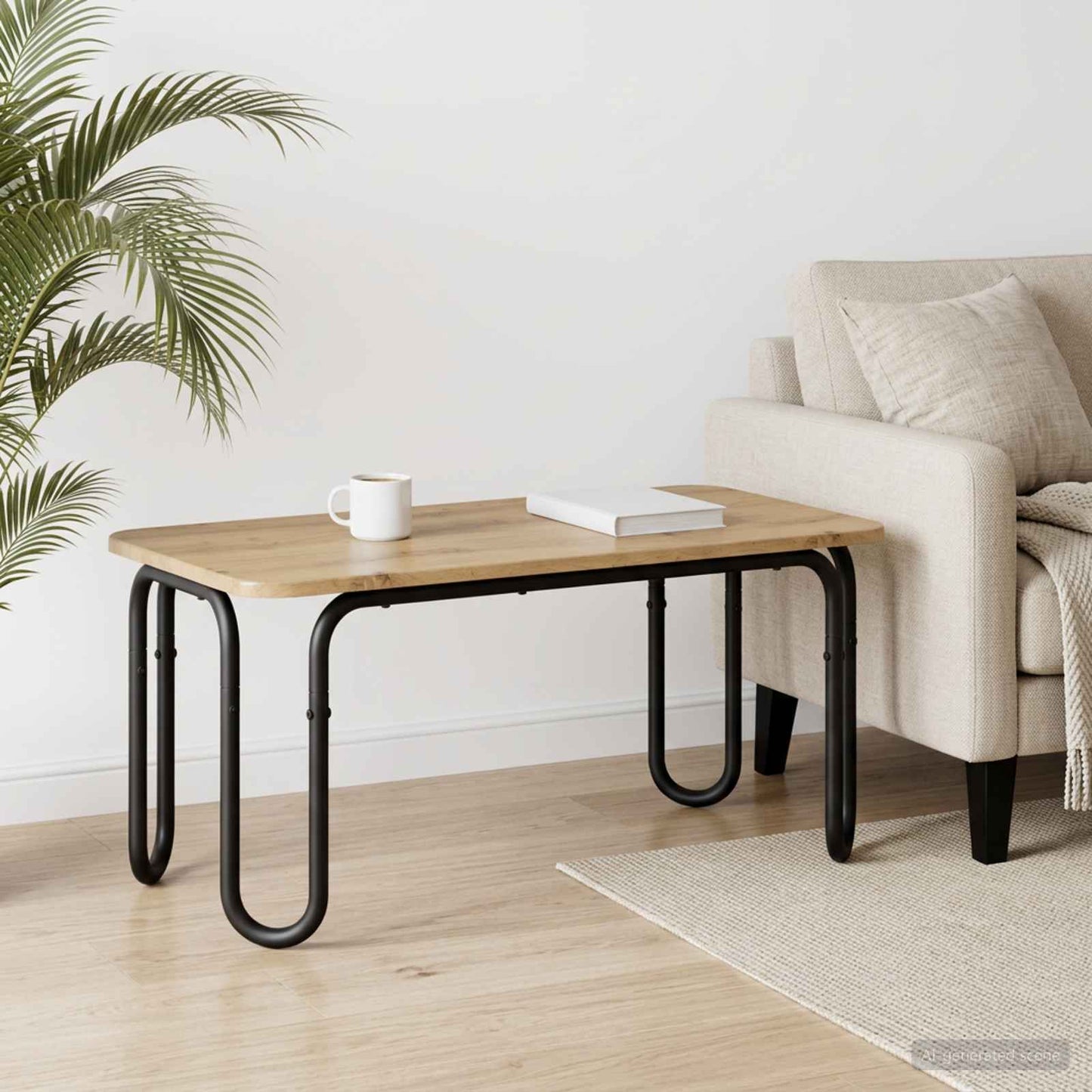 vidaXL Coffee Table Artisan Oak 100 x 50 x 45 cm Engineered Wood 1